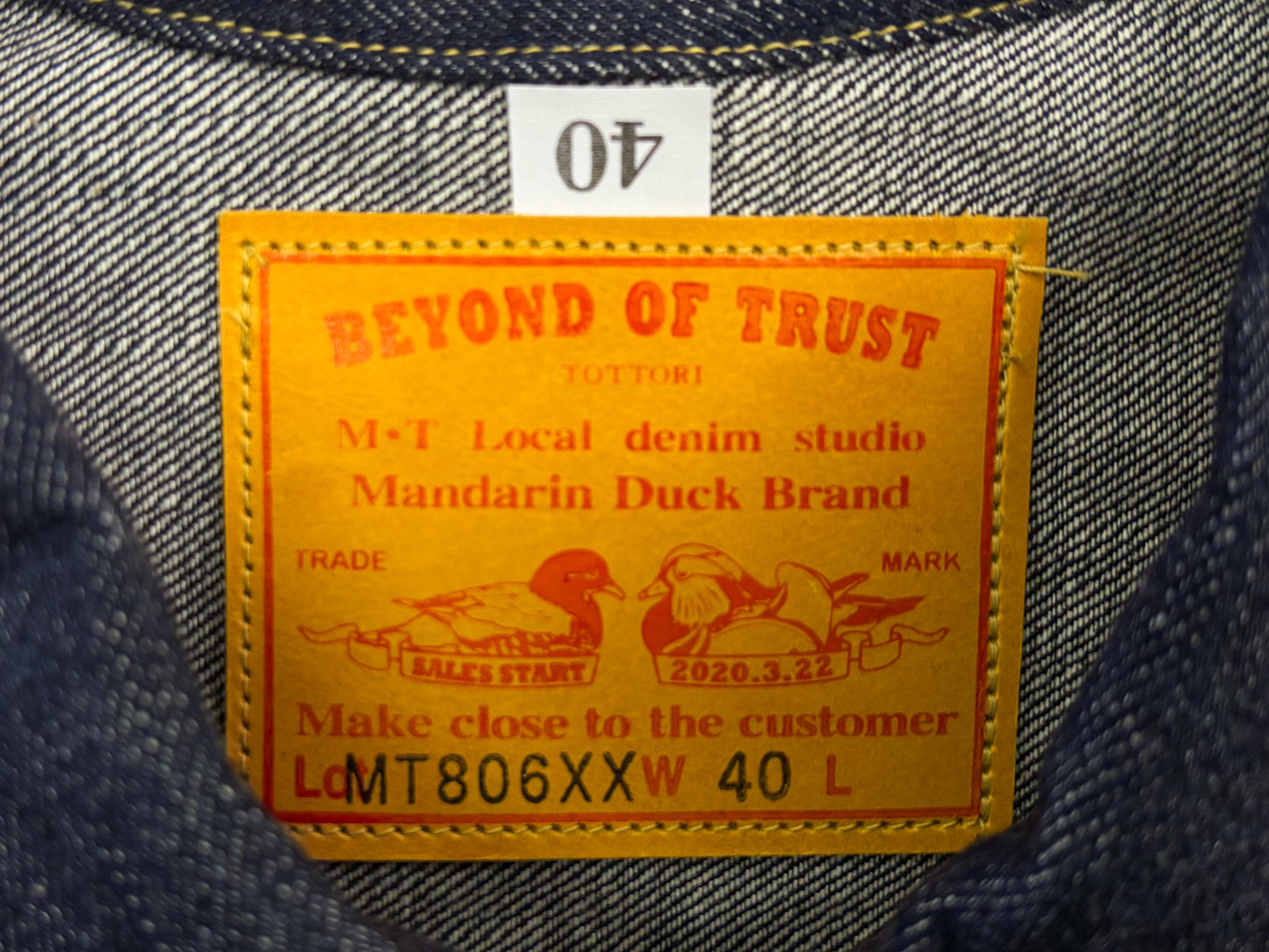 【ご予約販売】MT806XX(1940年代後期モデル)
